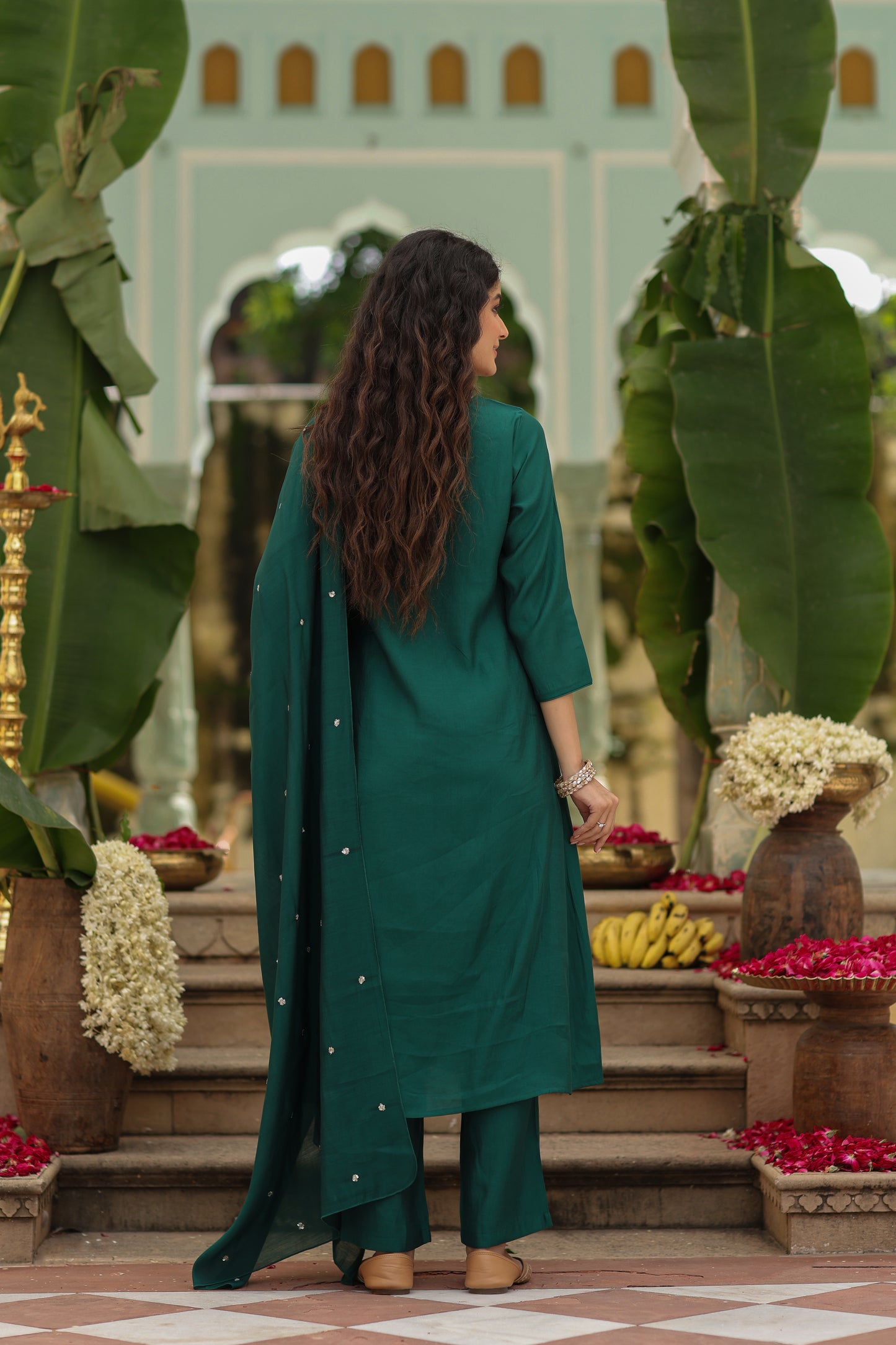 Women's Embroidered A Line Kurta Set