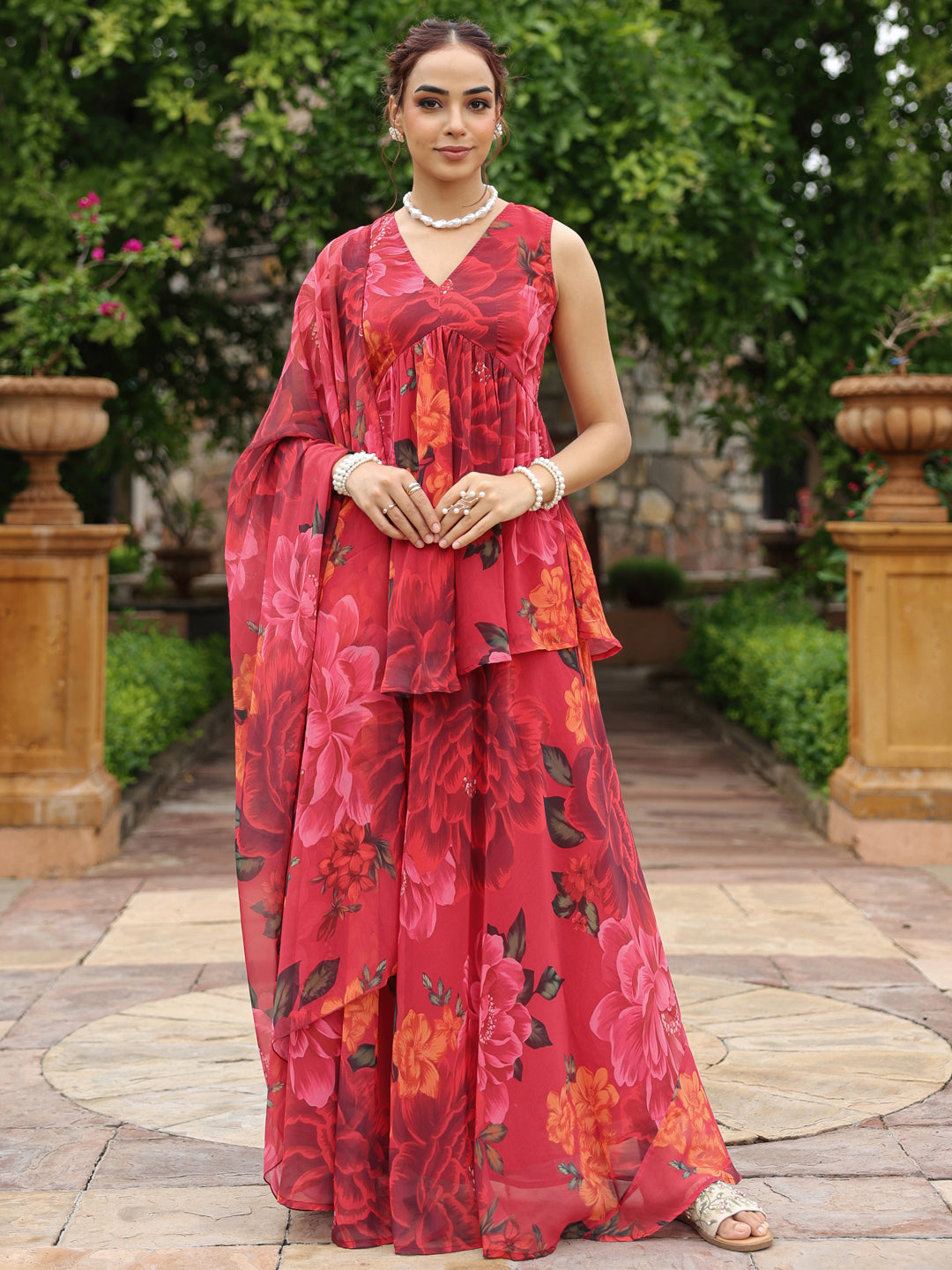 peplum dress online india Buy Purple Peplum Style Pant Suit Online in India