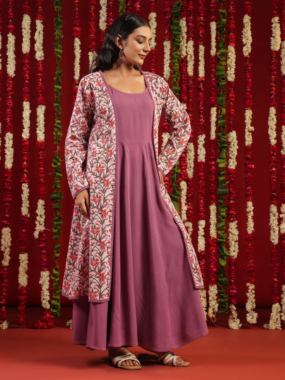 Buy Women's Flared Dress With Jacket Online in India | Anayna Buy Women's Flared Dress With Jacket Online in India | Anayna