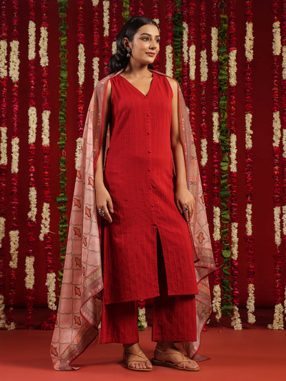 Women's Straight Kurta Set With Pants