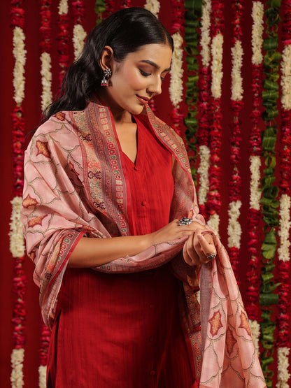 Women's Straight Kurta Set With Pants