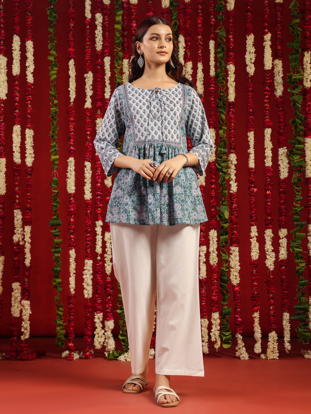 Women's Blue Short Kurti