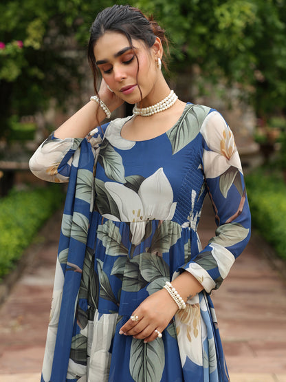 Women Floral Tiered Kurta set