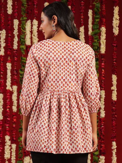 Women's Pink Short Kurti