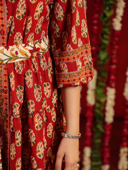 Women's Red fit and flare dress