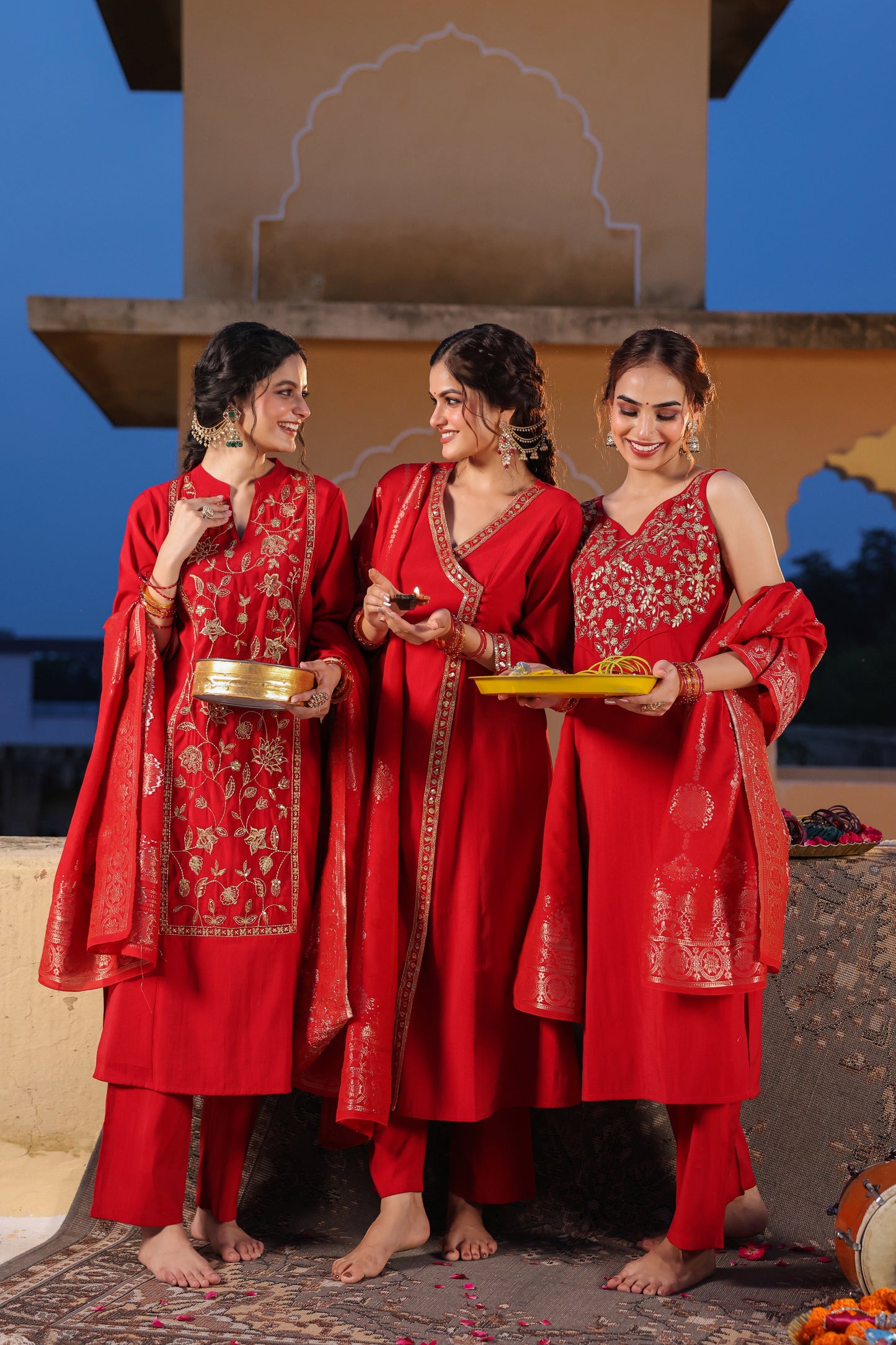 Women's  Embroidred Kurta Set
