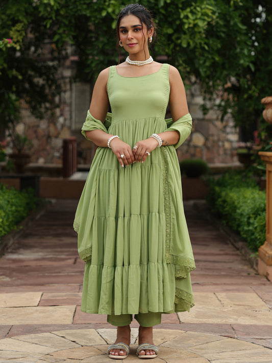 Women's Tiered Anarkali Kurta Set