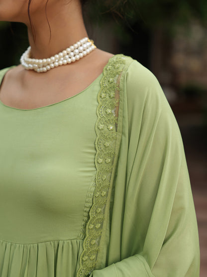 Women's Tiered Anarkali Kurta Set