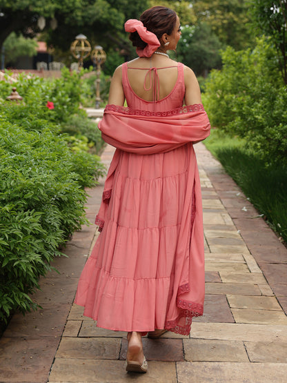 Women's Tiered Anarkali Kurta Set