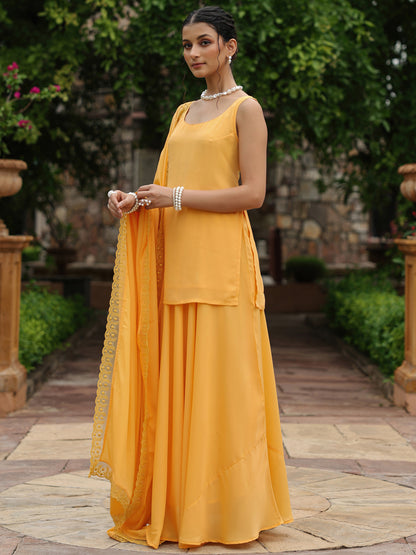 Women's Short Kurti Skirt Set