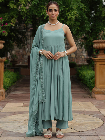 Women's Lace Anarkali Set