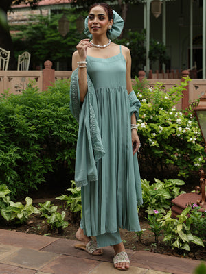 Women's Lace Anarkali Set