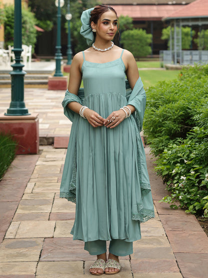 Women's Lace Anarkali Set