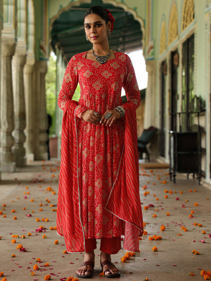 Women's Badhani Anarkali Kurta Set