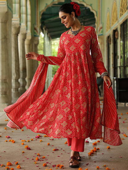 Women's Badhani Anarkali Kurta Set
