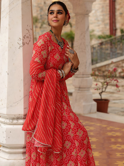 Women's Badhani Anarkali Kurta Set