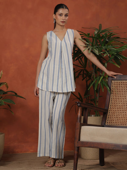 Women's Cotton Self Design Co ord Set