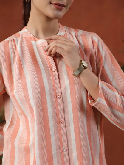 Women's Cotton Self Design Co ord Set