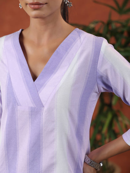 Women's Cotton Self Design Straight Kurta Set