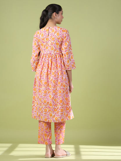 Women's Cotton Anarkali Kurta Set