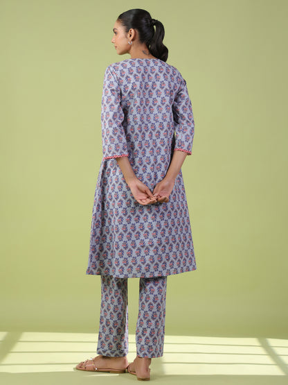 Women's Printed Kurta With Dhoti Pant