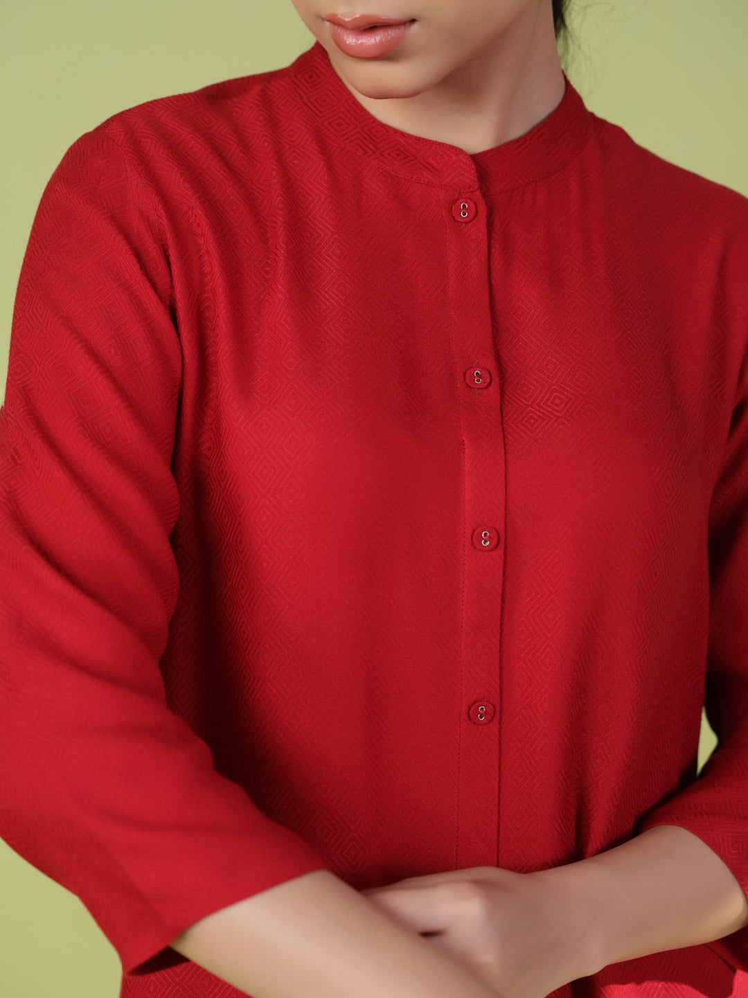 Women's Red Kurta Set