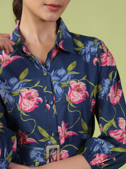 Women's Collared Long Dress