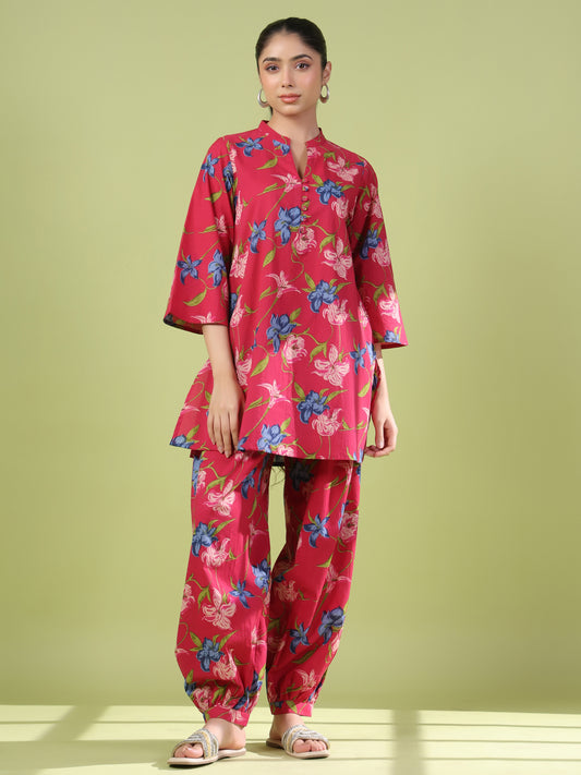 Women's Cotton Printed Co ord Set