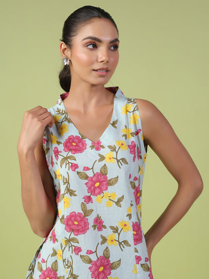 Women's Printed Cotton Kurta Set