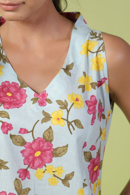 Women's Printed Cotton Kurta Set