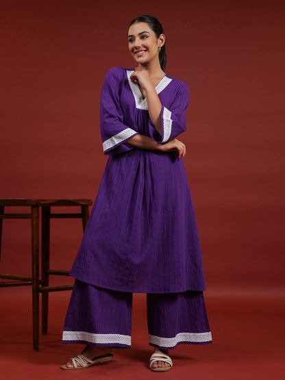 Women's Cotton Kurta With Trousers