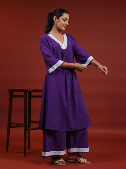 Women's Cotton Kurta With Trousers