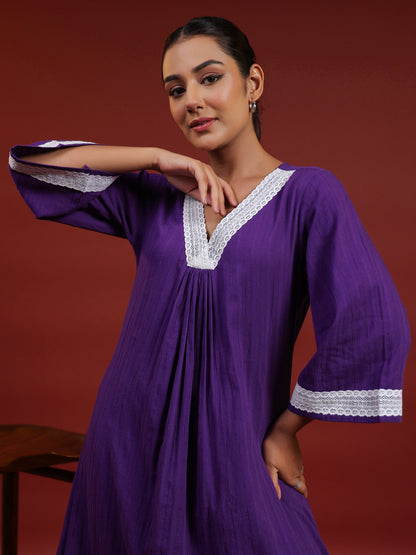 Women's Cotton Kurta With Trousers