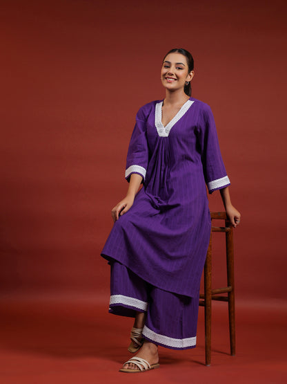 Women's Cotton Kurta With Trousers