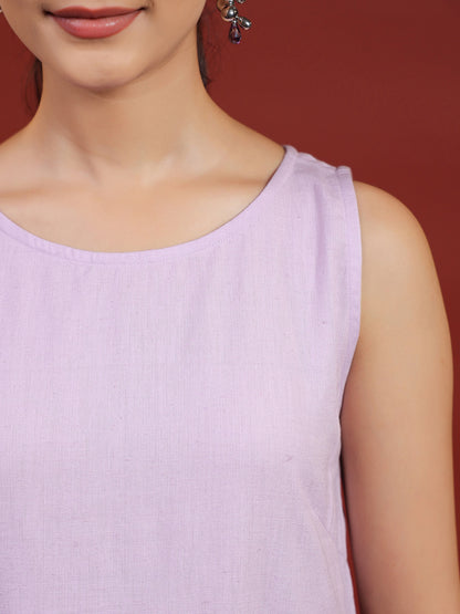 Women's Cotton Sleeveless Kurta with Trousers