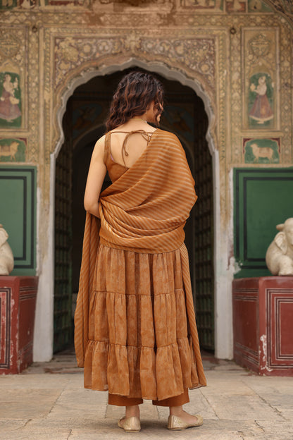 Women's Tiered Anarkali Kurta Set