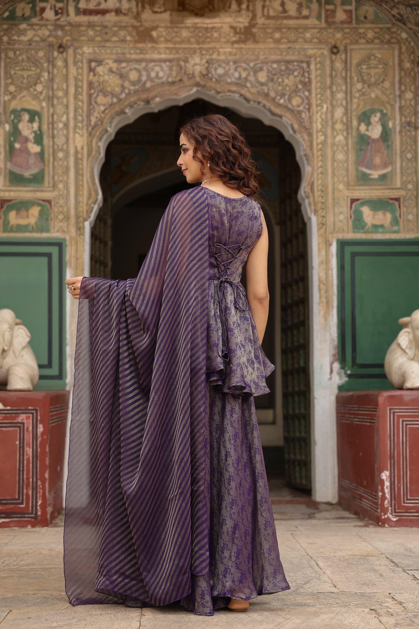 Women's Peplum Skirt Set