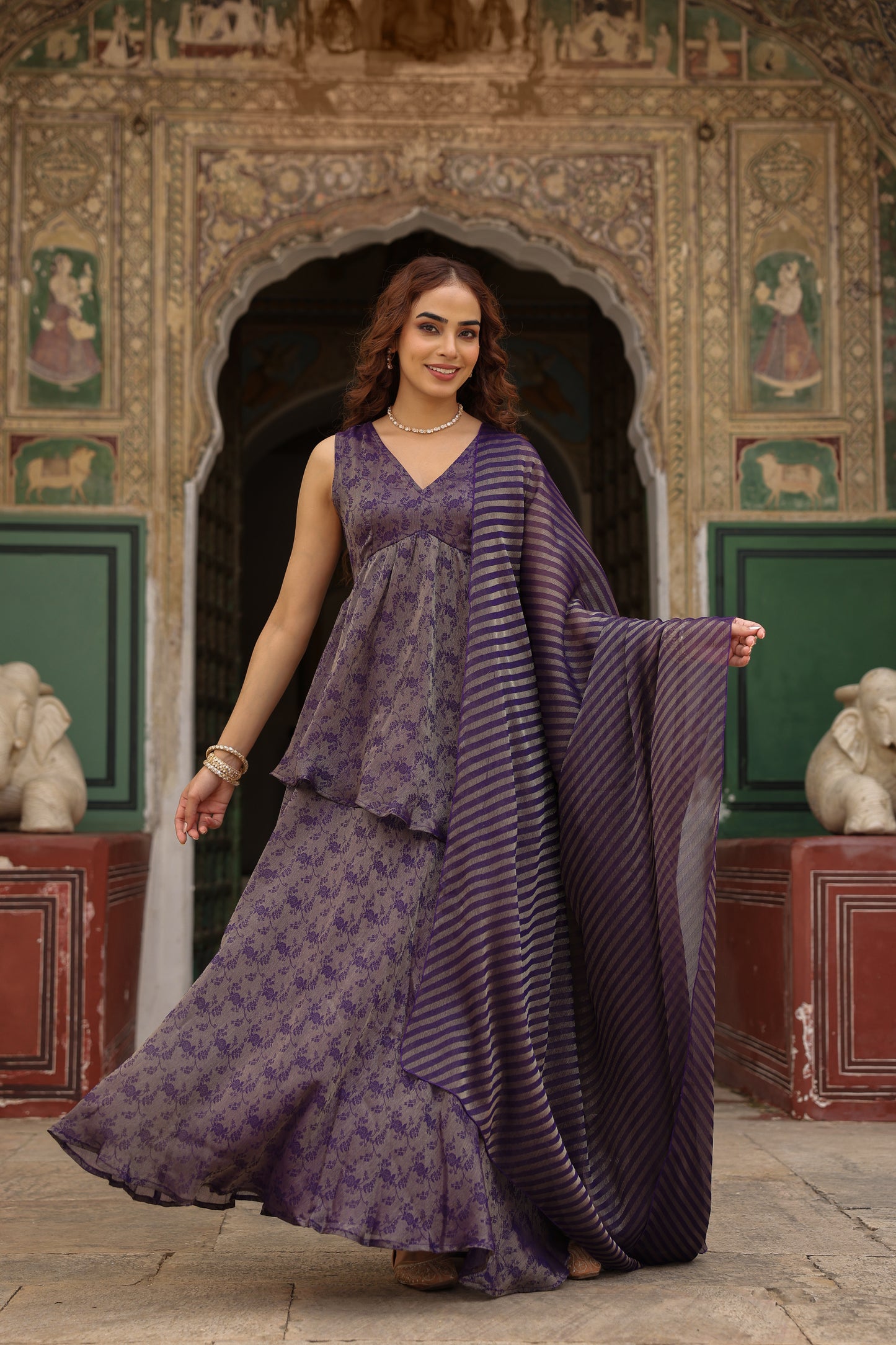Women's Peplum Skirt Set