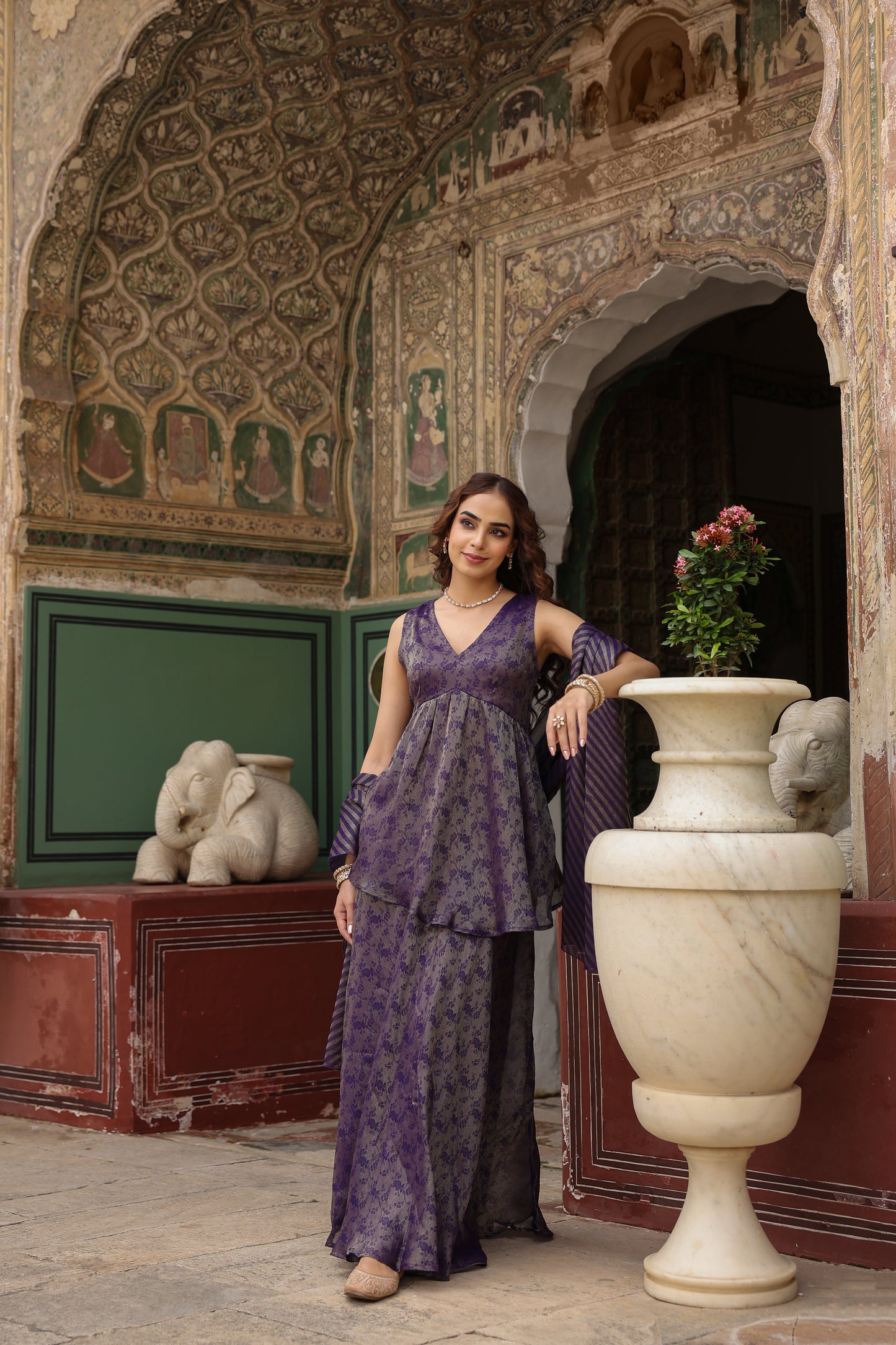 Women's Peplum Skirt Set