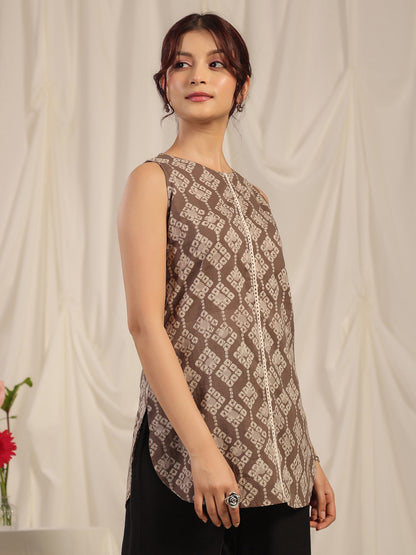 Women's Grey Short Kurti