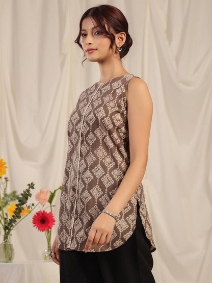 Women's Grey Short Kurti