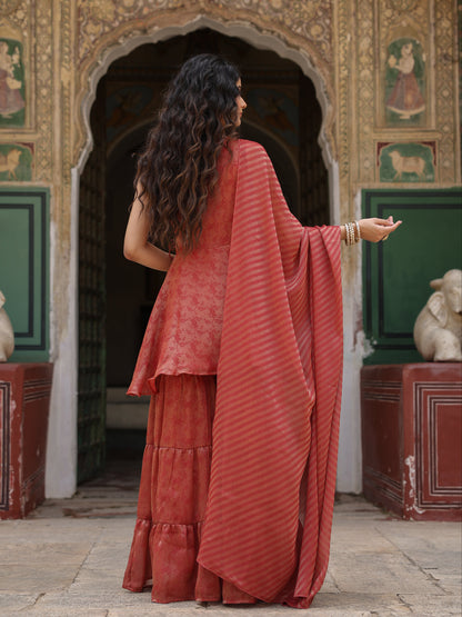 Women's Peplum Sharara Set