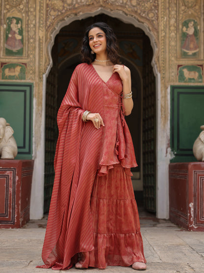 Women's Peplum Sharara Set