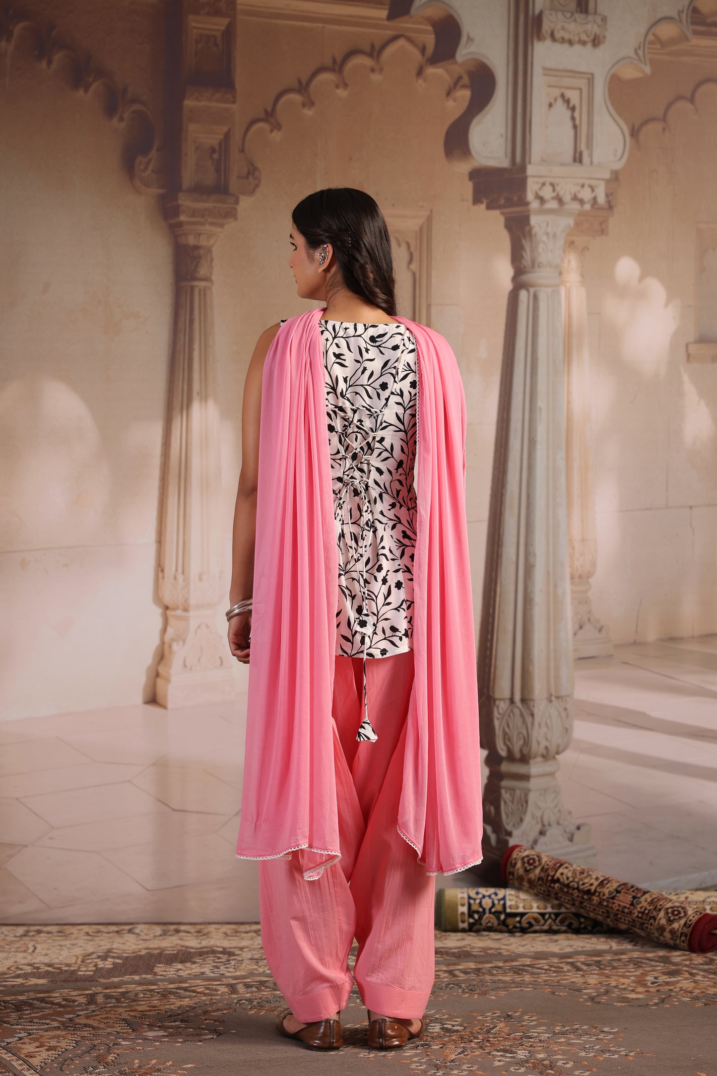 Women's Printed Cotton Kurta and Salwar With Dupatta