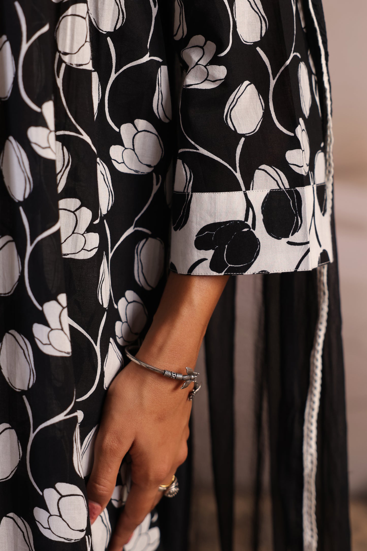 Women’s Black and White Dhoti Set with Dupatta